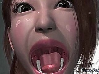 Babe chaud animé sucer la bite énorme