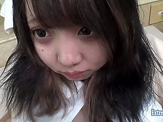 Jav College Girl Shiratori fode Uncensored Doggystyle com indivíduos Cum como lubrificante bonito Amateur babe
