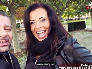 Public flashing date with big tits milf