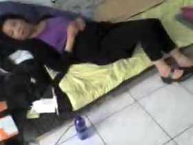 Esposa Casal chinês no chuveiro.