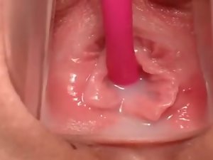 ปิดขึ้นจากภายในเปียก POV Jucy หี