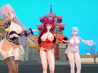 MMD Implicit YouTubers Tahun Baru Imlek [KKVMD] (oleh 熊野 ひろ)