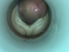 Injeção Cum quente pelo homem cam cum