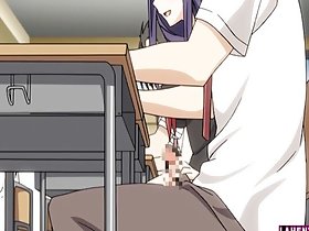 Hentai Mädchen arbeitet Schwanz und bekommt Pussy gepumpt