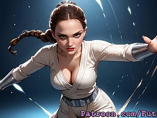 Futanari Padme Amidala si masturba