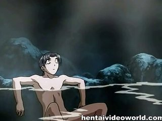 Anime baise teen dans l'eau