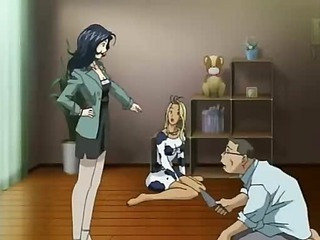 Hentai کے یرغمال ہجوم کے سامنے بھاڑ میں گیا تھا