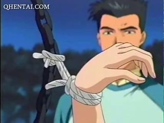 ننگی موبائل فونز لڑکی roped ہے اور gangbanged ہو جاتا ہے
