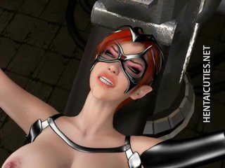 Camouflaged salope anime 3D se facialized