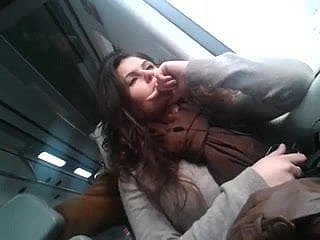 geile meisje op trein
