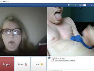 chatroulette - dziewczyna rozczarowany ponieważ nie matriarch twarzy